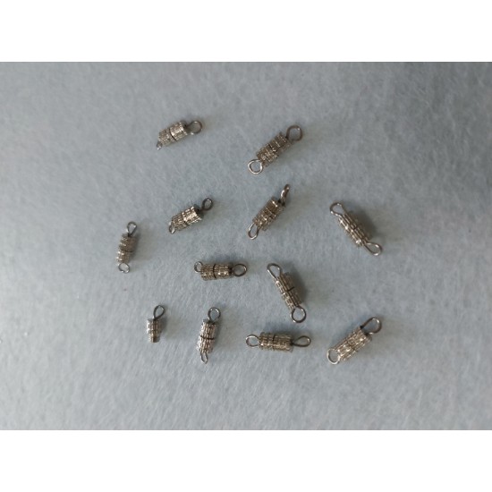 Застежка винтовая для браслетов/ цв.серебро/ 10мм, цена за 1 шт